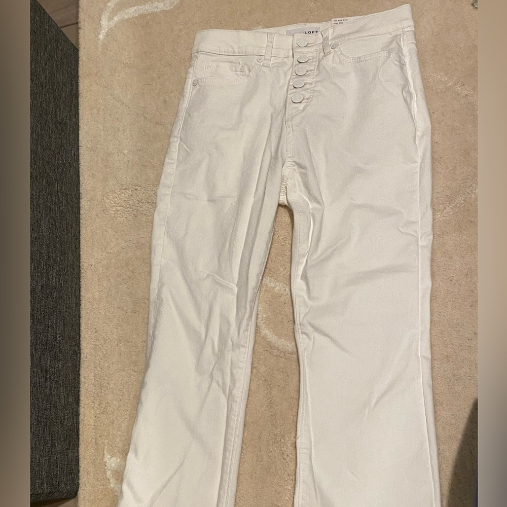Loft kick crop petite jeans